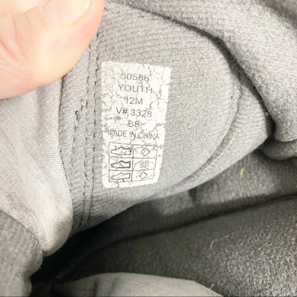 Lands End Kids Nylon Snow Weather Boots Boy Girl Black Gray Size 12M Youth ⬛️⬜️ - Picture 8 of 13